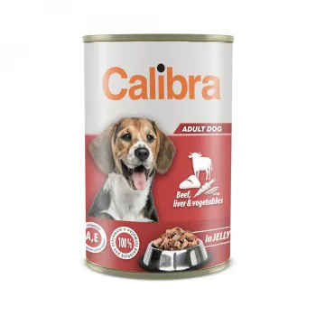 Calibra Dog konz.Beef,liver&veget. in jelly 1240g