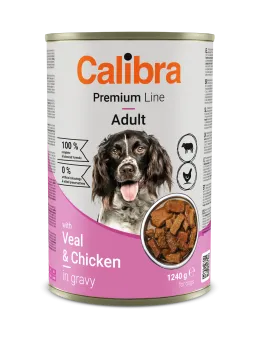 Calibra Dog Premium can with Veal&Chicken 1240g
