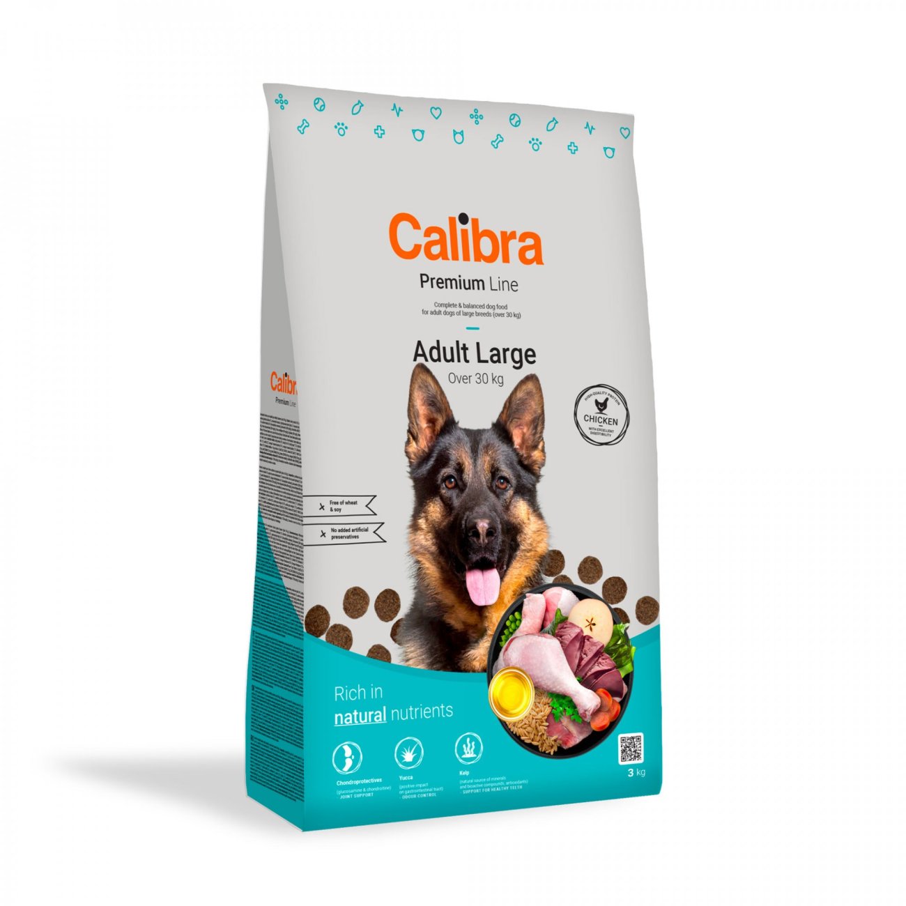 Calibra Dog Premium Line Adult Large 3 kg NEW